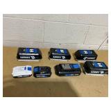 LOT OF 7 HART 40 Volts Lithium-Ion Batteries