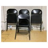 LOT OF 4 Peakform Metal Folding Chair Black