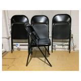 LOT OF 4 Peakform Metal Folding Chair Black