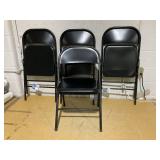 LOT OF 4 Peakform Metal Folding Chair Black