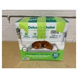 FurHaven Embossed Faux Fur & Suede Orthopedic Deluxe L-Chaise Pet Bed for Dogs & Cats