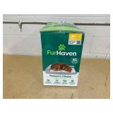 FurHaven Embossed Faux Fur & Suede Orthopedic Deluxe L-Chaise Pet Bed for Dogs & Cats