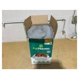 FurHaven Embossed Faux Fur & Suede Orthopedic Deluxe L-Chaise Pet Bed for Dogs & Cats