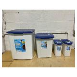 LOT OF 4 Vibrant Life Pet Food Storage Containers