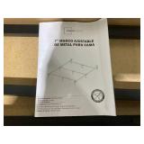 Mainstays 7" Twin/Full/Queen Size Adjustable Metal Bed Frame