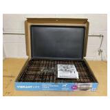 Vibrant Life Single Door Folding Metal Wire Dog Crate with Divider and Tray