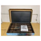 Vibrant Life Single Door Folding Metal Wire Dog Crate with Divider and Tray