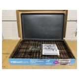 Vibrant Life Single Door Folding Metal Wire Dog Crate with Divider and Tray