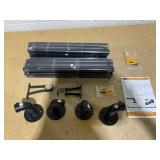 LOT OF 2 Higswor Curtain Rods for Windows 72 to 144, Black Curtain Rods 2 pack, Wrap Around Blackout Curtain Rod