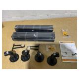 LOT OF 2 Higswor Curtain Rods for Windows 72 to 144, Black Curtain Rods 2 pack, Wrap Around Blackout Curtain Rod