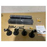 LOT OF 2 Higswor Curtain Rods for Windows 72 to 144, Black Curtain Rods 2 pack, Wrap Around Blackout Curtain Rod