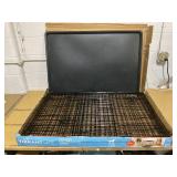 Vibrant Life Double Door Metal Wire 42" Dog Crate, Leak-Proof Pan & Divider for Dogs Up to 90 lbs