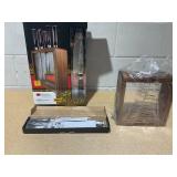 7PCS Cuisine::Pro Damashiro Emperor Mokuzai Knife Block Set