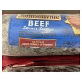 3 Johnsonville Beef Summer Sausage Rolls 12 oz Each