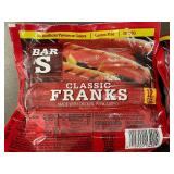 4 Packs of Bar-S Classic Franks Hot Dogs