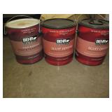 Three 1-gallon cans of Behr Scuff D...