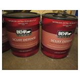Three 1-gallon cans of Behr Scuff D...