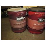 Three 1-gallon cans of Behr Scuff D...