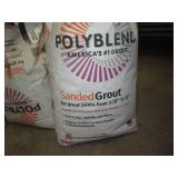 Trio of Sanded grout and tile morta...