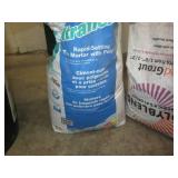 Trio of Sanded grout and tile morta...