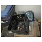 Pallet lot of assorted bins, totes ...