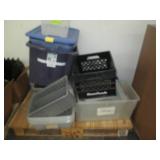 Pallet lot of assorted bins, totes ...