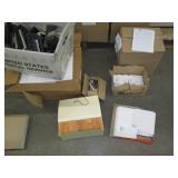 Pallet of shipping supplies and branded envelopes