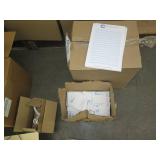 Pallet of shipping supplies and branded envelopes