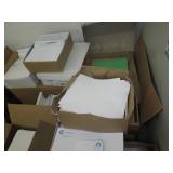 Pallet of shipping supplies and branded envelopes