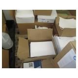 Pallet of shipping supplies and branded envelopes