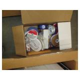 Pallet of envelopes, promotional items and a shipping paper dispenser