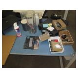 Shelf with office supplies included!