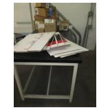 Warehouse shelf with shipping supplies