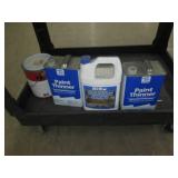 Nice cart filled with painting, cleaning and other supplies