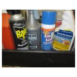 Nice cart filled with painting, cleaning and other supplies