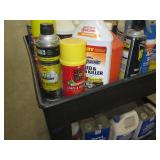 Nice cart filled with painting, cleaning and other supplies