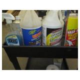 Nice cart filled with painting, cleaning and other supplies