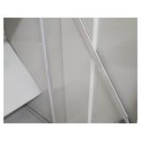 Bi Fold door metal cabinet with shelves