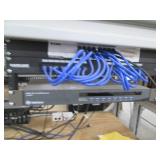 Shelf with built in electrical wiring