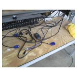 Shelf with built in electrical wiring