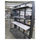 Commercial shelf with a solid metal base