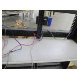 Commercial shelf with a solid metal base