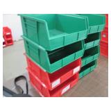 Lot of Red Akro-Bins And Green U-li...