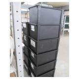 11 Heavy Duty pastic file box bins...