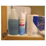 Contents of cupboard, cleaning supplies