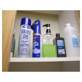 Contents of cupboard, cleaning supplies