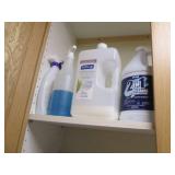 Contents of cupboard, cleaning supplies