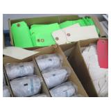 Pallet of tags and shipping supplies