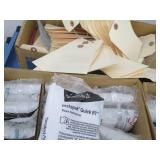 Pallet of tags and shipping supplies