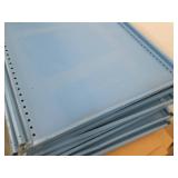 Disassembled shelving unit, includes shelves and hardware